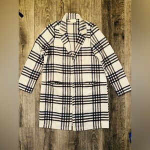 Melloday Woman’s Plaid Open Coat